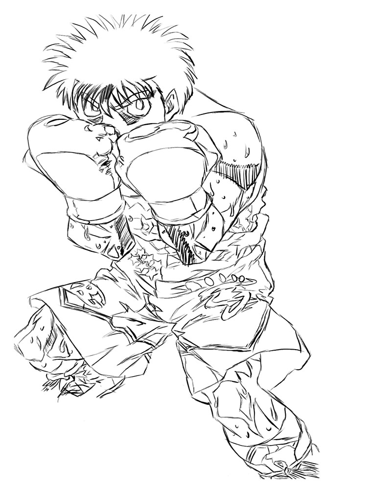 Ippo Hajime No Ippo Bandw Shower Curtain - Image 2