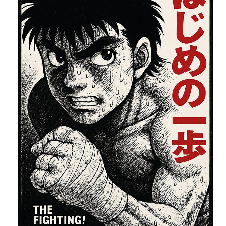 Hajime No Ippo Boxing Manga Portrait Retro Anime Tote Bag - Image 2