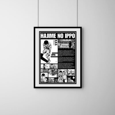Hajime No Ippo Poster With An Inspiring Text Wall Art