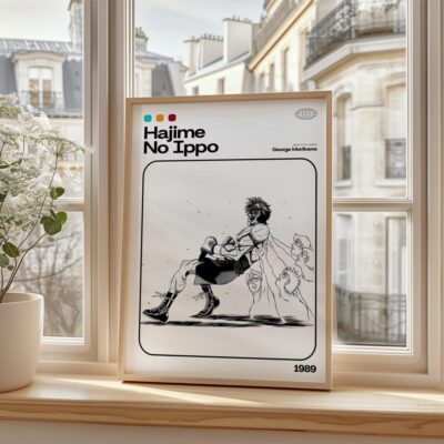 Hajime No Ippo Anime Poster: Minimalist Vintage Wall Art