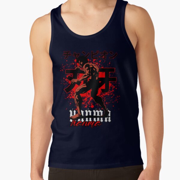 Baki Hanma Anime Art Fighting Spirit Design Martial Arts Manga Fanart Tank Top - Image 5