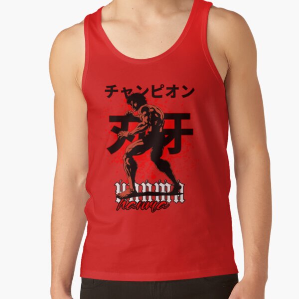 Baki Hanma Anime Art Fighting Spirit Design Martial Arts Manga Fanart Tank Top - Image 4