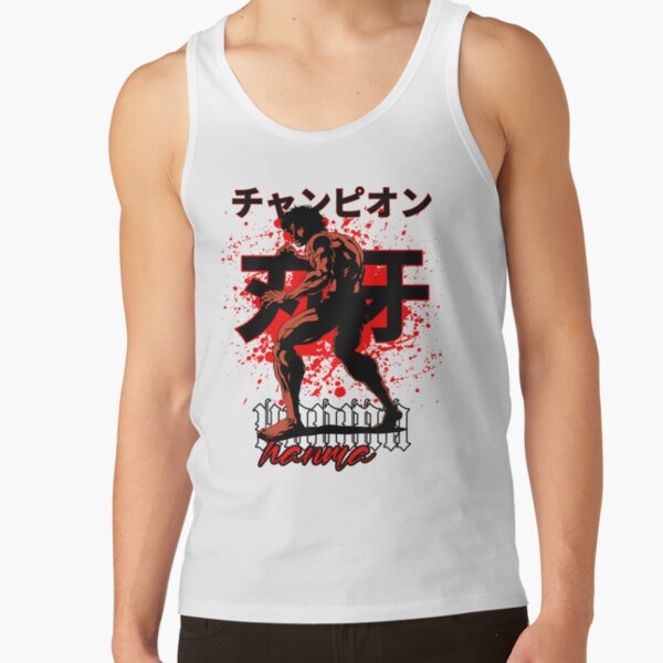 Baki Hanma Anime Art Fighting Spirit Design Martial Arts Manga Fanart Tank Top - Image 2