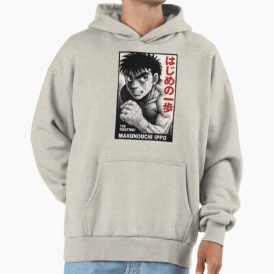 Hajime No Ippo Boxing Manga Portrait Retro Anime Hoodie
