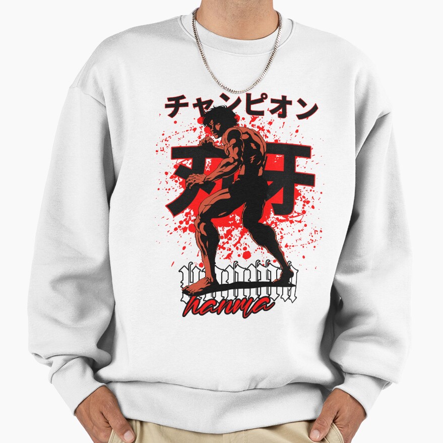 Baki Hanma Anime Art Fighting Spirit Design Martial Arts Manga Fanart Sweatshirt - Image 2