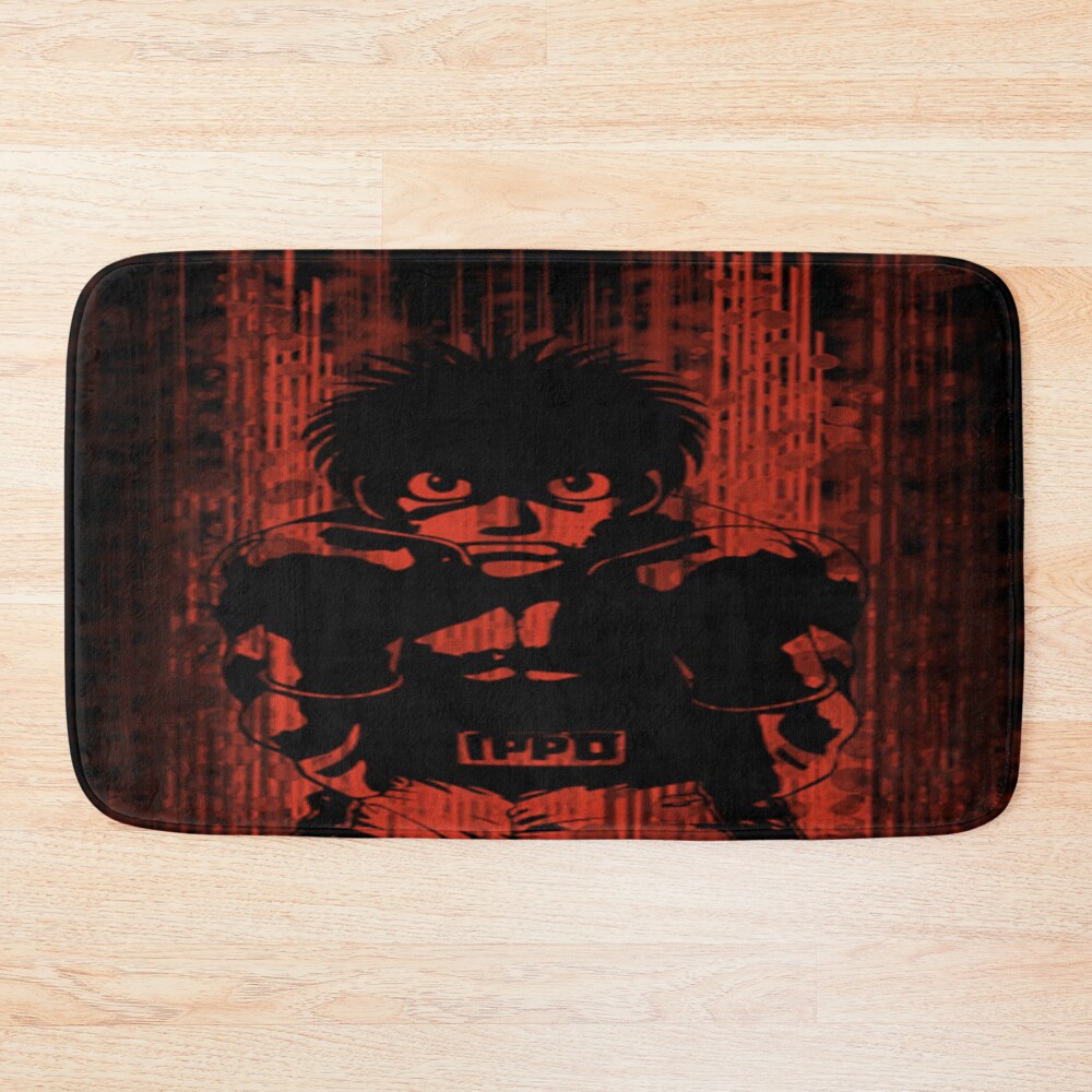 Hajime No Ippo T Shirtboxer Dark Side Bath Mat