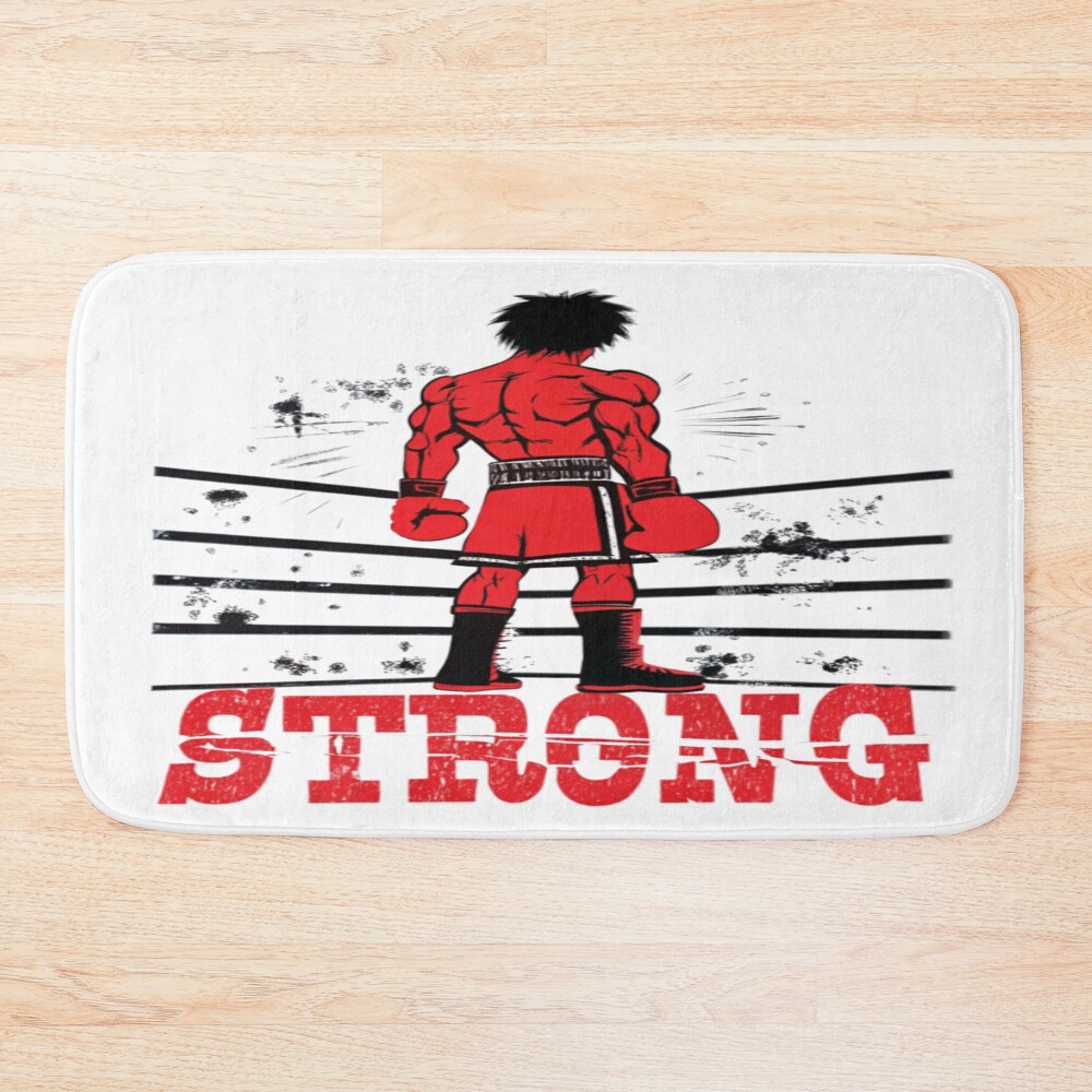 Hajime No Ippo Boxing Art Makunouchi And Kamogawa Japanese Anime Design Bath Mat