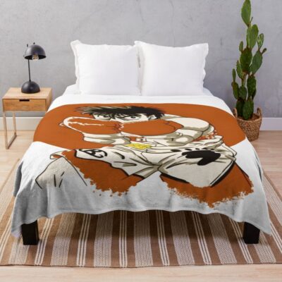 Hajime No Ippo Defense Mode Throw Blanket