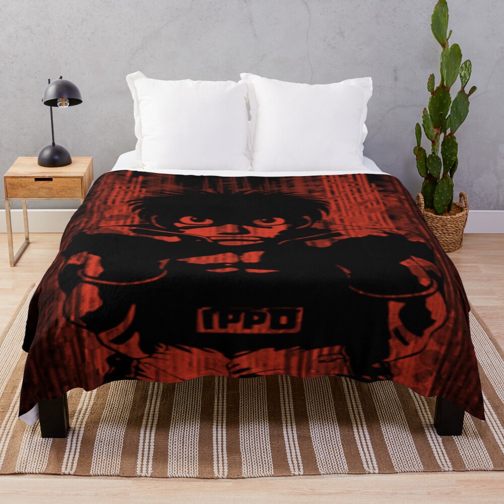 Hajime No Ippo T Shirtboxer Dark Side Throw Blanket