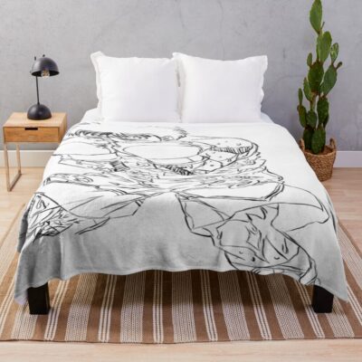 Ippo Hajime No Ippo Bandw Throw Blanket