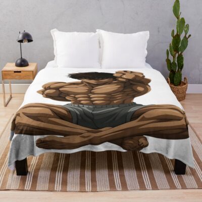 Baki Hanma Aesthetic Physique Throw Blanket