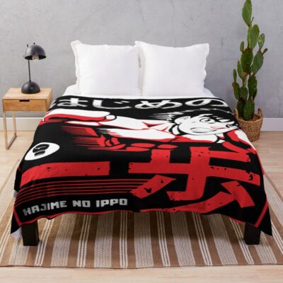 Hajime No Ippo Poster Throw Blanket
