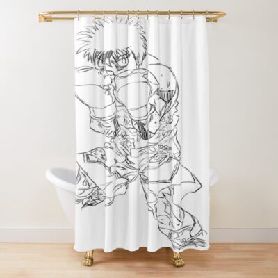 Ippo Hajime No Ippo Bandw Shower Curtain