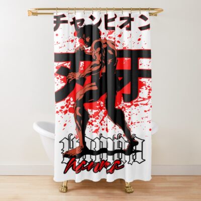Baki Hanma Anime Art Fighting Spirit Design Martial Arts Manga Fanart Shower Curtain