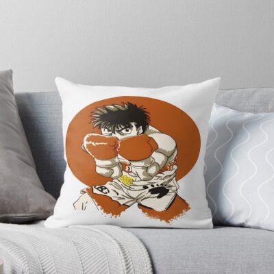 Hajime No Ippo Defense Mode Throw Pillow