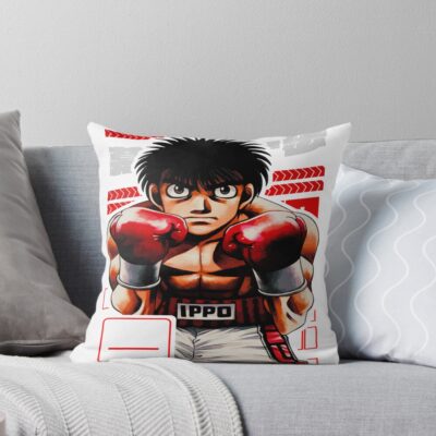 Ippo Makunouchi Hajime No Ippo Cover Series V1 Color Version Throw Pillow