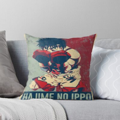 Hajime No Ippo In Hope Distressed Style Throw Pillow