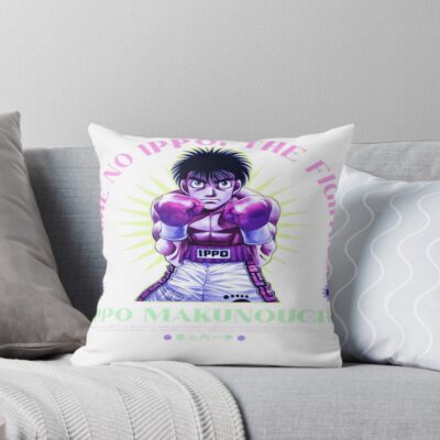 Ippo Makunouchi Hajime No Fanfic Ippo Streetwear Style Throw Pillow