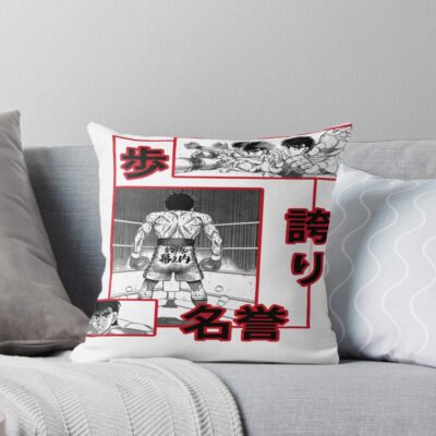 Ippo Makunouchi Hajime No Fanfic Ippo Graphic Throw Pillow
