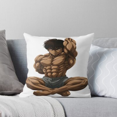 Baki Hanma Aesthetic Physique Throw Pillow